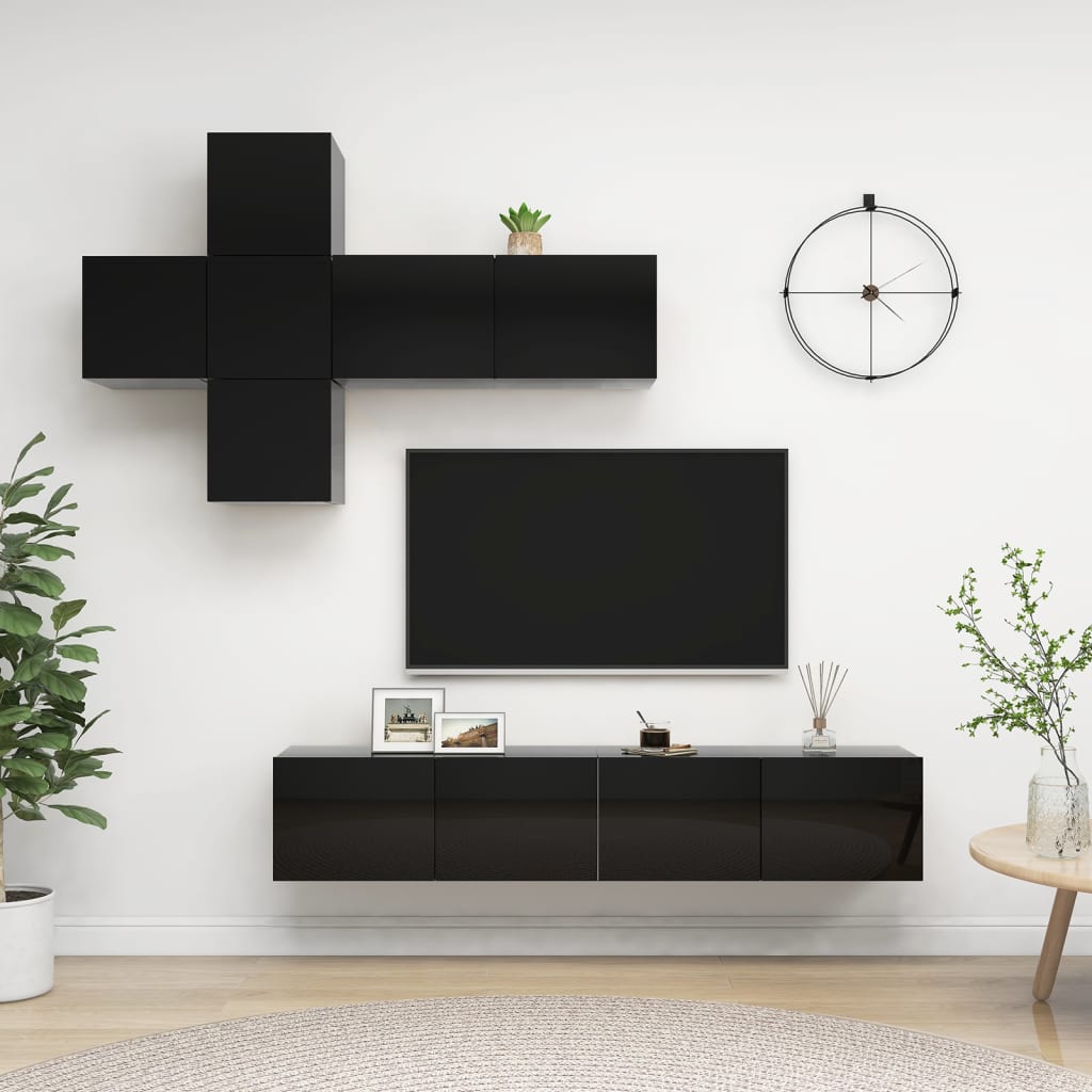 8720286577363_m_en_hd_1 Bild på vidaXL TV-skåp 7 delar svart högglans spånskiva