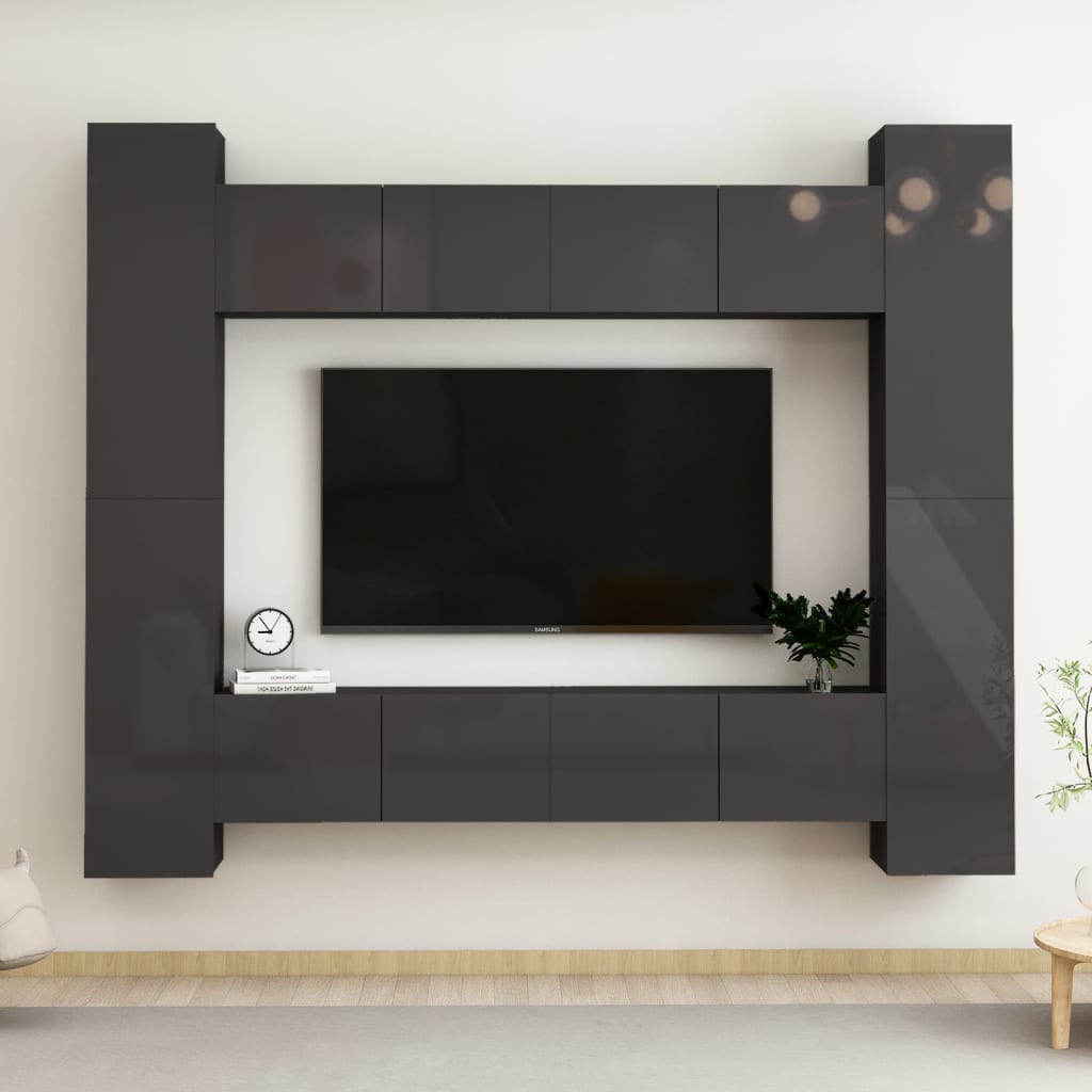 8720286577837_m_en_hd_1 Bild på vidaXL TV-skåp 8 delar grå högglans spånskiva