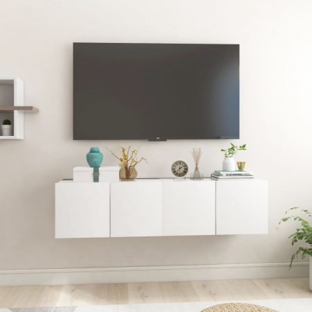 Bild på vidaXL Hängande TV-skåp 2 st vit 60x30x30 cm