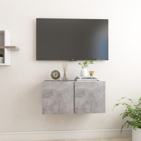 Bild på vidaXL Väggmonterat TV-skåp betonggrå 60x30x30 cm