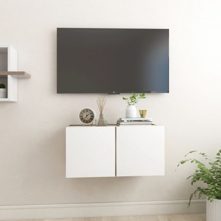 Bild på vidaXL Väggmonterat TV-skåp vit och sonoma-ek 60x30x30 cm