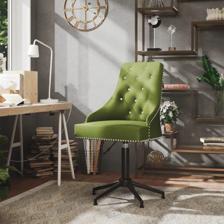 Bild på vidaXL Snurrbar kontorsstol ljusgrön sammet