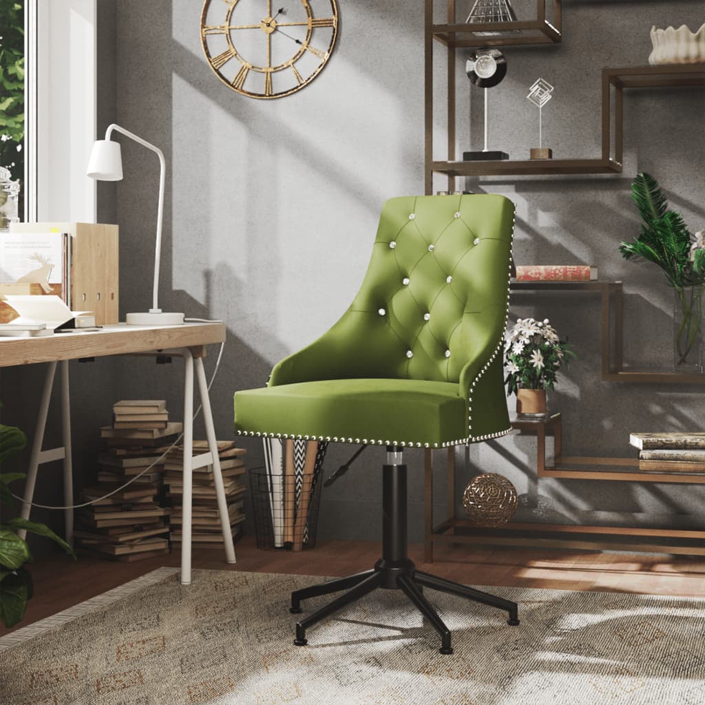 8720286600054_m_en_hd_1 Bild på vidaXL Snurrbar kontorsstol ljusgrön sammet