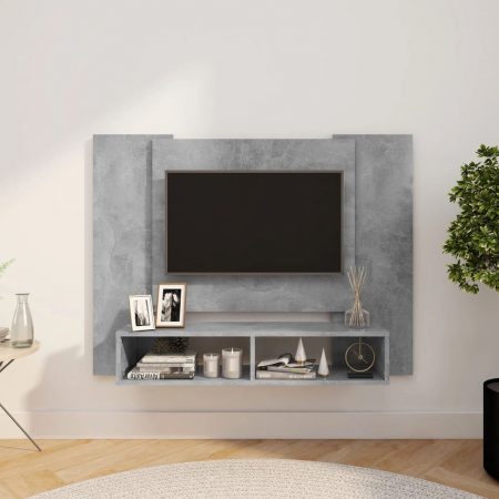 Bild på vidaXL Väggmonterat tv-skåp betonggrå 120x23
