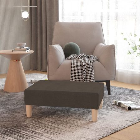 Bild på vidaXL Fotpall brun 78x56x32 cm tyg