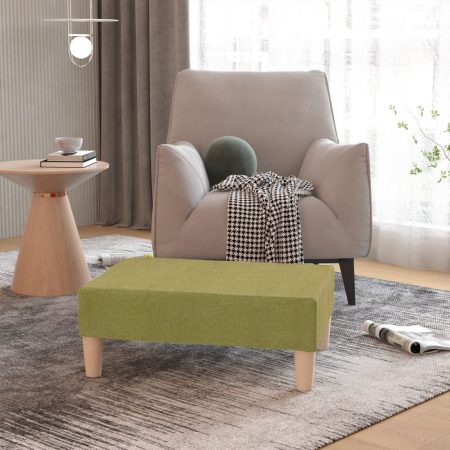 Bild på vidaXL Fotpall grön 78x56x32 cm tyg