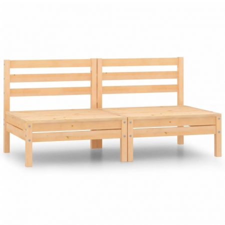 Bild på vidaXL Mittensektion till pallsoffa 2 st massiv furu