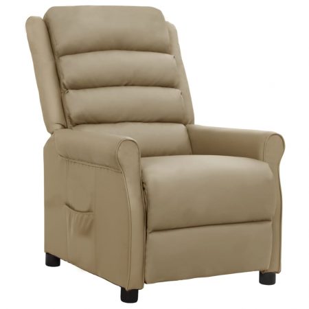 Bild på vidaXL Reclinerfåtölj cappuccino konstläder