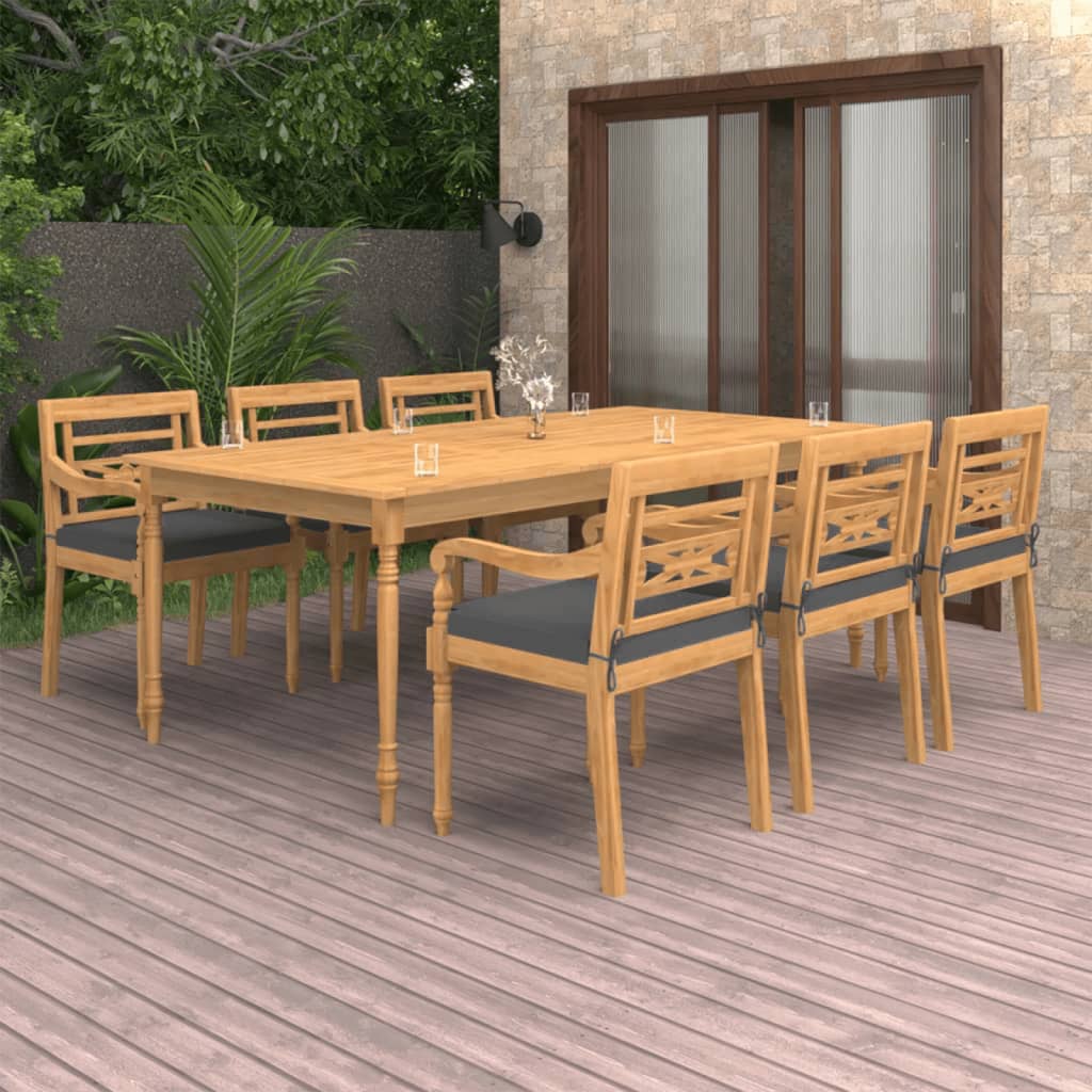8720286702239_m_en_hd_1 Bild på vidaXL Matgrupp för trädgården 7 delar med dynor massivt teakträ