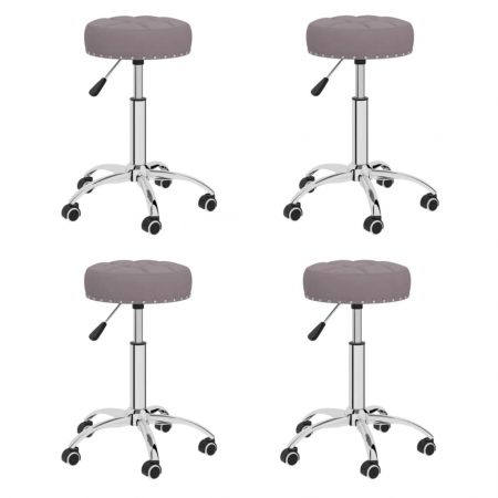 Bild på vidaXL Snurrbara matstolar 4 st taupe tyg