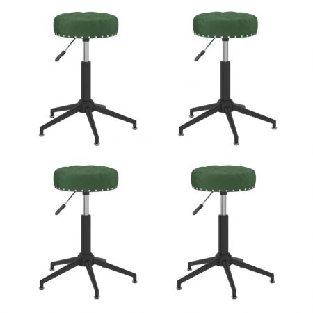 Bild på vidaXL Snurrbara matstolar 4 st mörkgrön sammet
