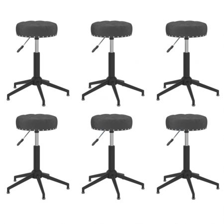 Bild på vidaXL Snurrbara matstolar 6 st svart sammet
