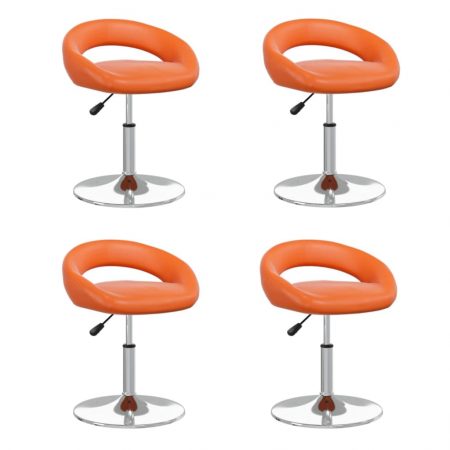 Bild på vidaXL Snurrbara matstolar 4 st orange konstläder