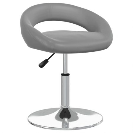 Bild på vidaXL Snurrbar matstol grå konstläder