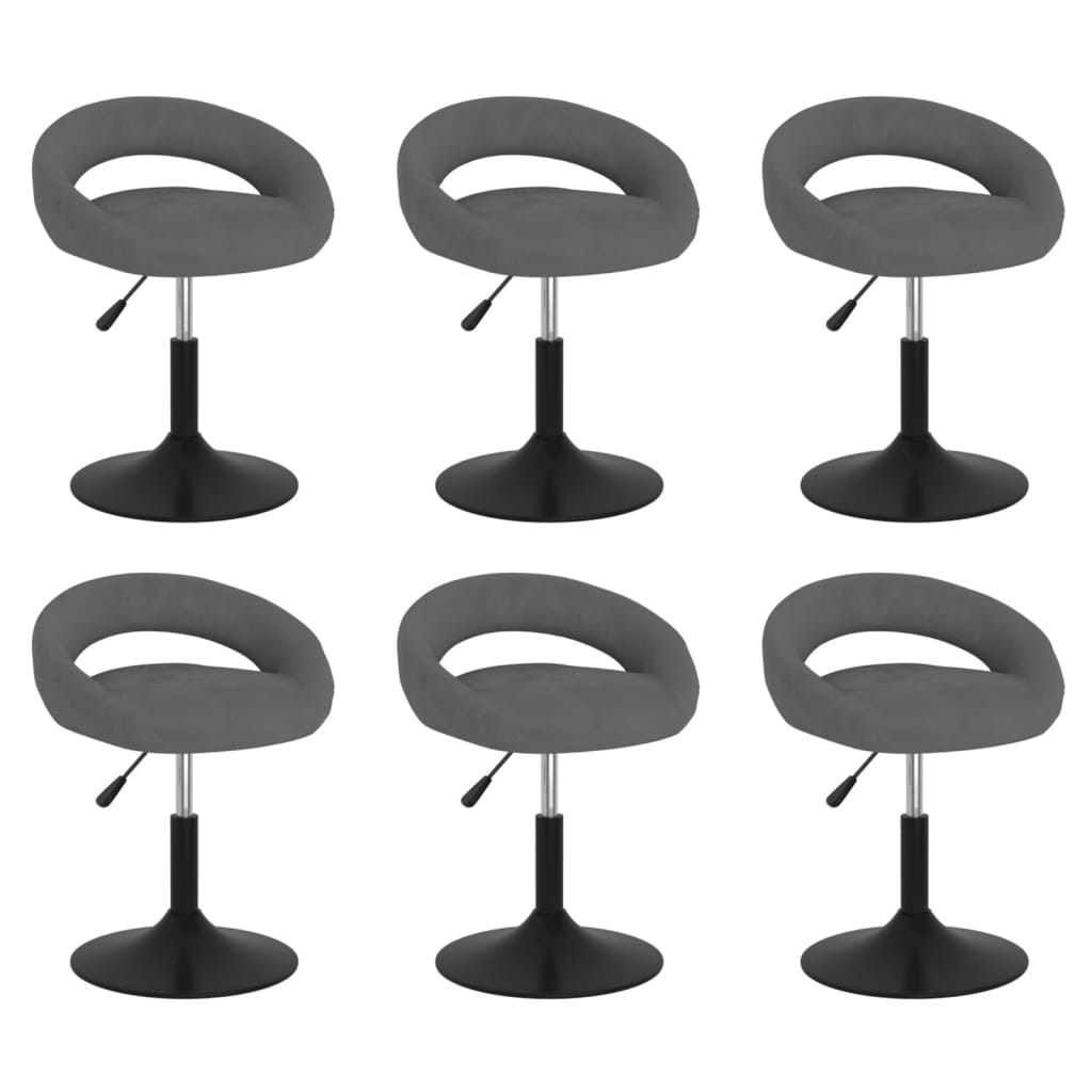 8720286727744_a_en_hd_1 Bild på vidaXL Snurrbara matstolar 6 st mörkgrå sammet