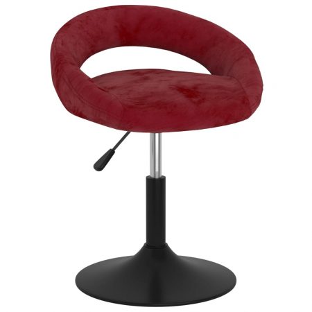 Bild på vidaXL Snurrbar matstol vinröd sammet