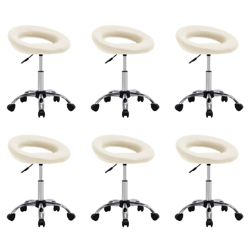 8720286728062_a_en_hd_1 Bild på vidaXL Snurrbara matstolar 6 st gräddvit konstläder