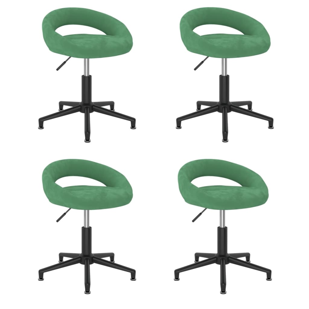 8720286728918_a_en_hd_1 Bild på vidaXL Snurrbara matstolar 4 st mörkgrön sammet