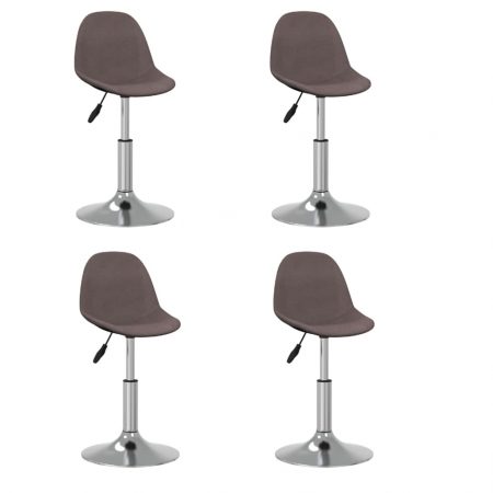 Bild på vidaXL Snurrbara matstolar 4 st taupe tyg