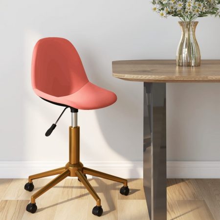 Bild på vidaXL Snurrbar kontorsstol rosa sammet