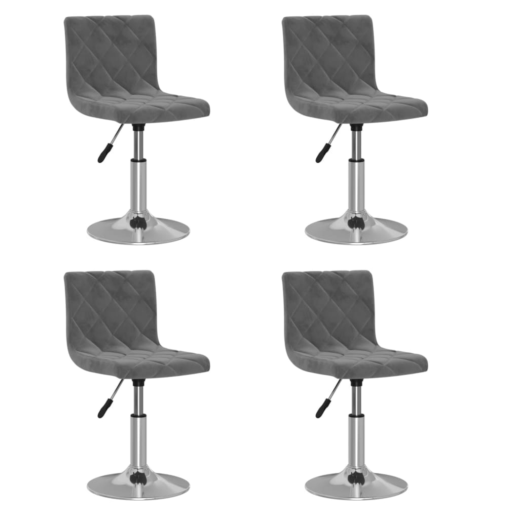 8720286733127_a_en_hd_1 Bild på vidaXL Snurrbara matstolar 4 st mörkgrå sammet