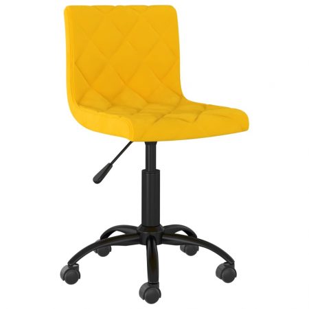 Bild på vidaXL Snurrbar kontorsstol senapsgul sammet