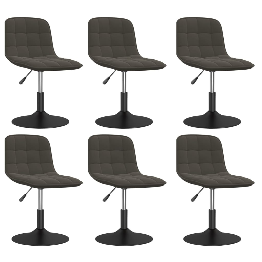 8720286736838_a_en_hd_1 Bild på vidaXL Snurrbara matstolar 6 st mörkgrå sammet