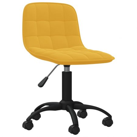 Bild på vidaXL Snurrbar kontorsstol senapsgul sammet