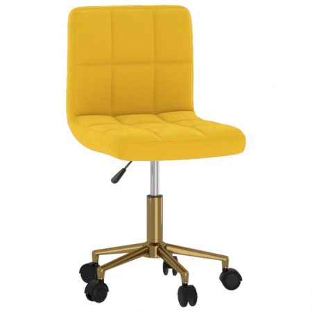Bild på vidaXL Snurrbar kontorsstol gul sammet