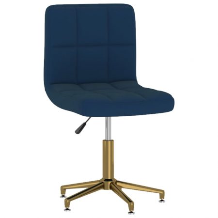Bild på vidaXL Snurrbar kontorsstol blå sammet