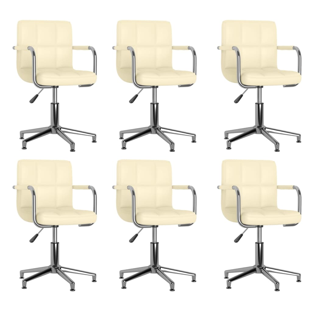 8720286746141_a_en_hd_1 Bild på vidaXL Snurrbara matstolar 6 st gräddvit konstläder