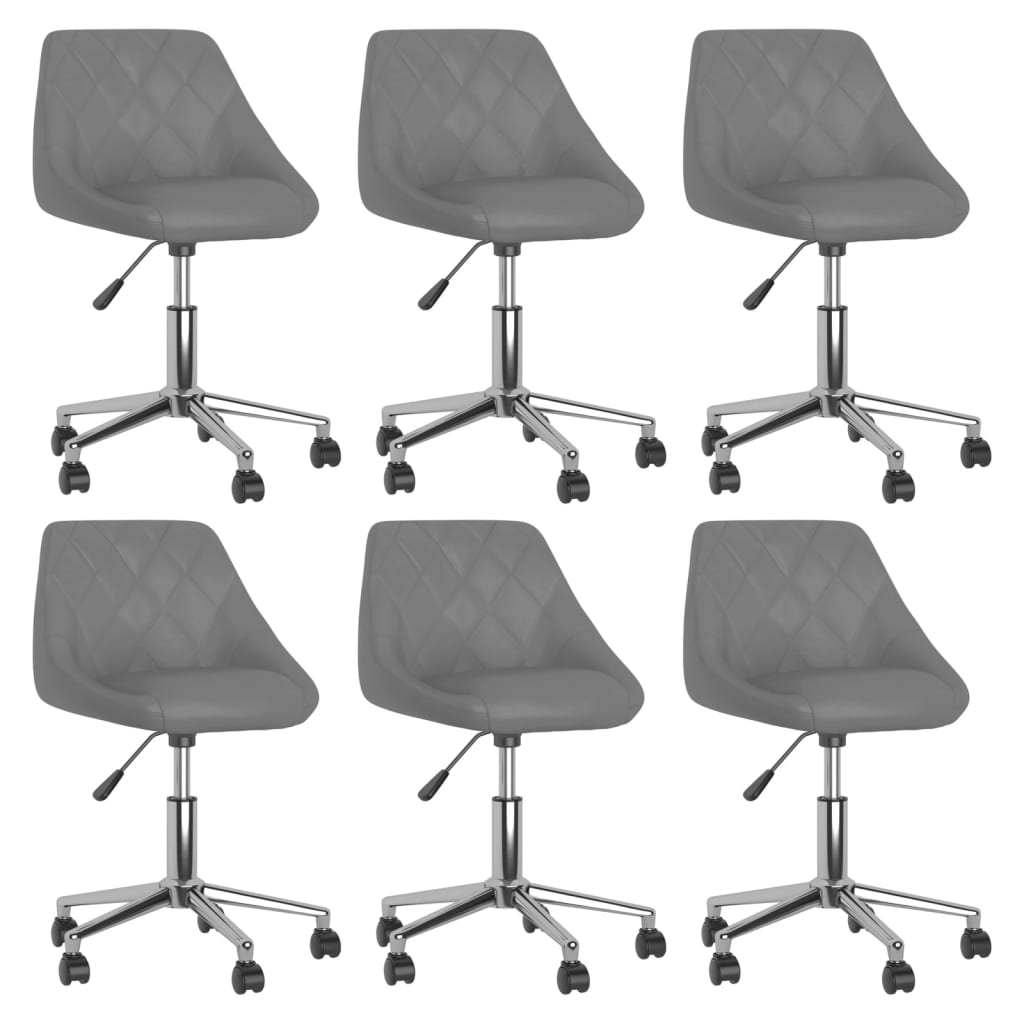 8720286754900_a_en_hd_1 Bild på vidaXL Snurrbara matstolar 6 st grå konstläder