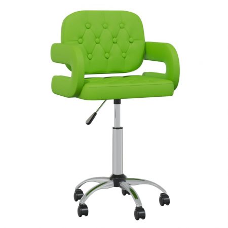 Bild på vidaXL Kontorsstol snurrbar grön konstläder