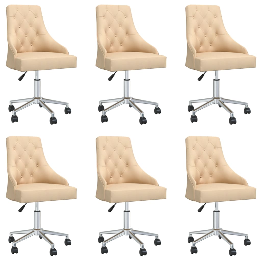 8720286774892_a_en_hd_1 Bild på vidaXL Snurrbara matstolar 6 st gräddvit tyg