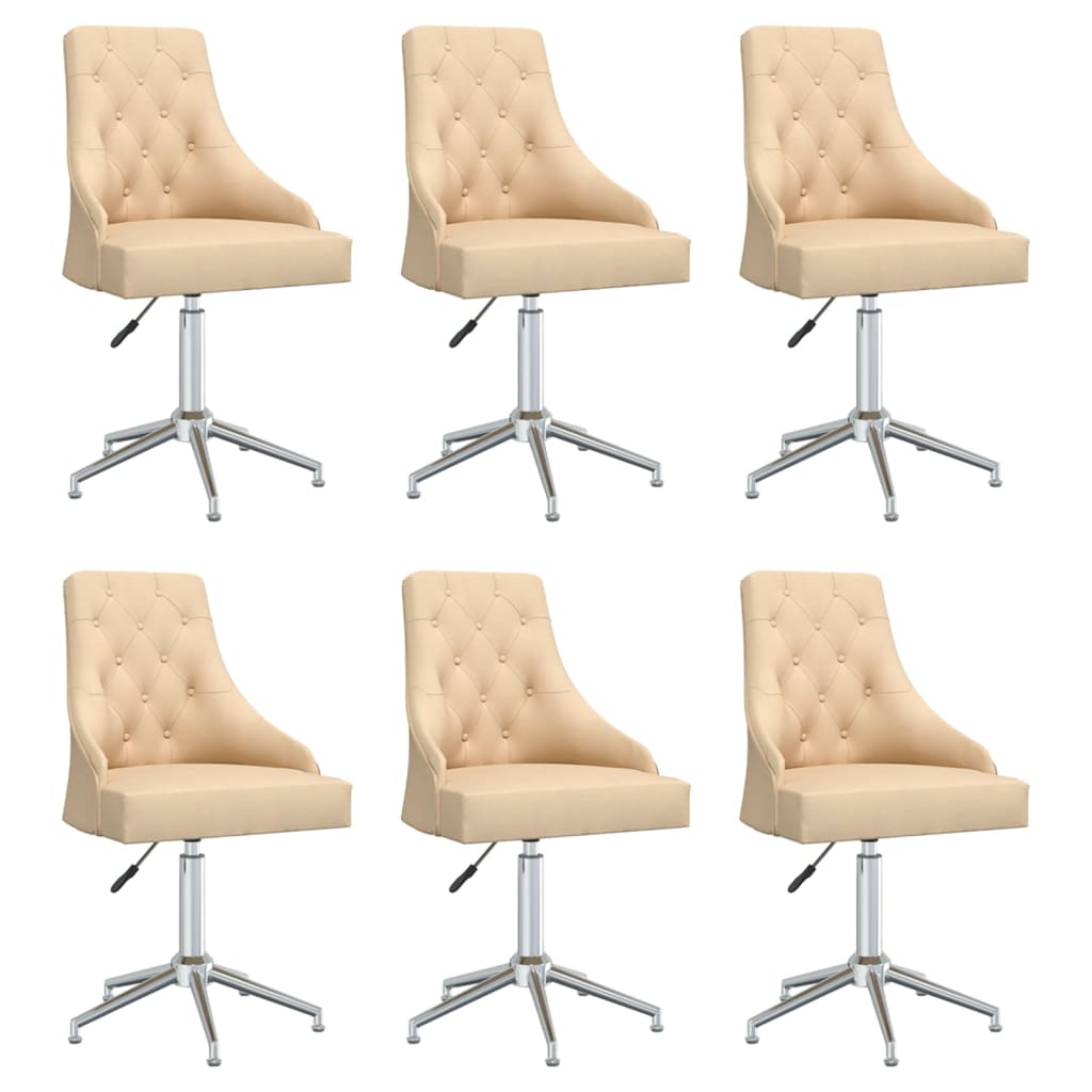 8720286775219_a_en_hd_1 Bild på vidaXL Snurrbara matstolar 6 st gräddvit tyg