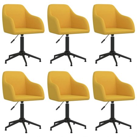 Bild på vidaXL Snurrbara matstolar 6 st gul sammet