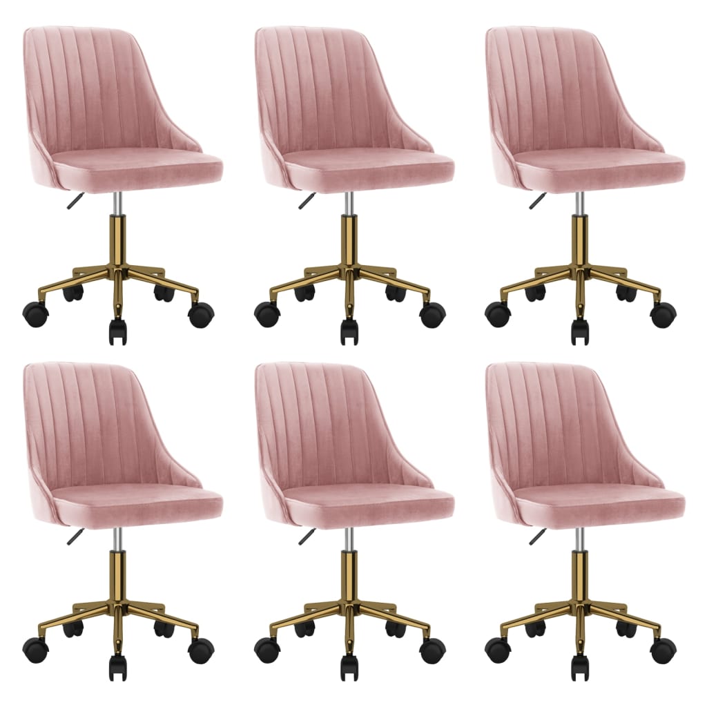 8720286783986_a_en_hd_1 Bild på vidaXL Snurrbara matstolar 6 st rosa sammet