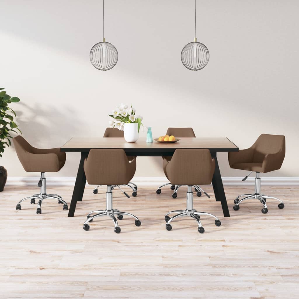 8720286785713_m_en_hd_1 Bild på vidaXL Snurrbara matstolar 6 st brun tyg