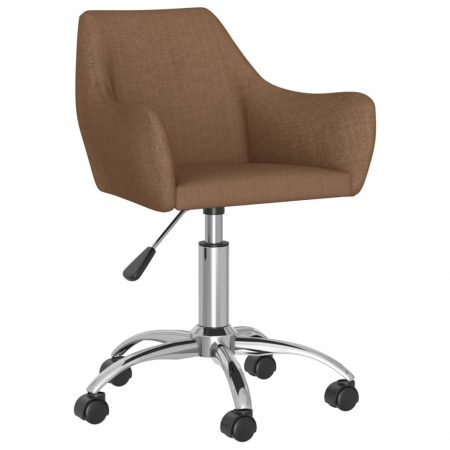 Bild på vidaXL Snurrbar matstol brun tyg