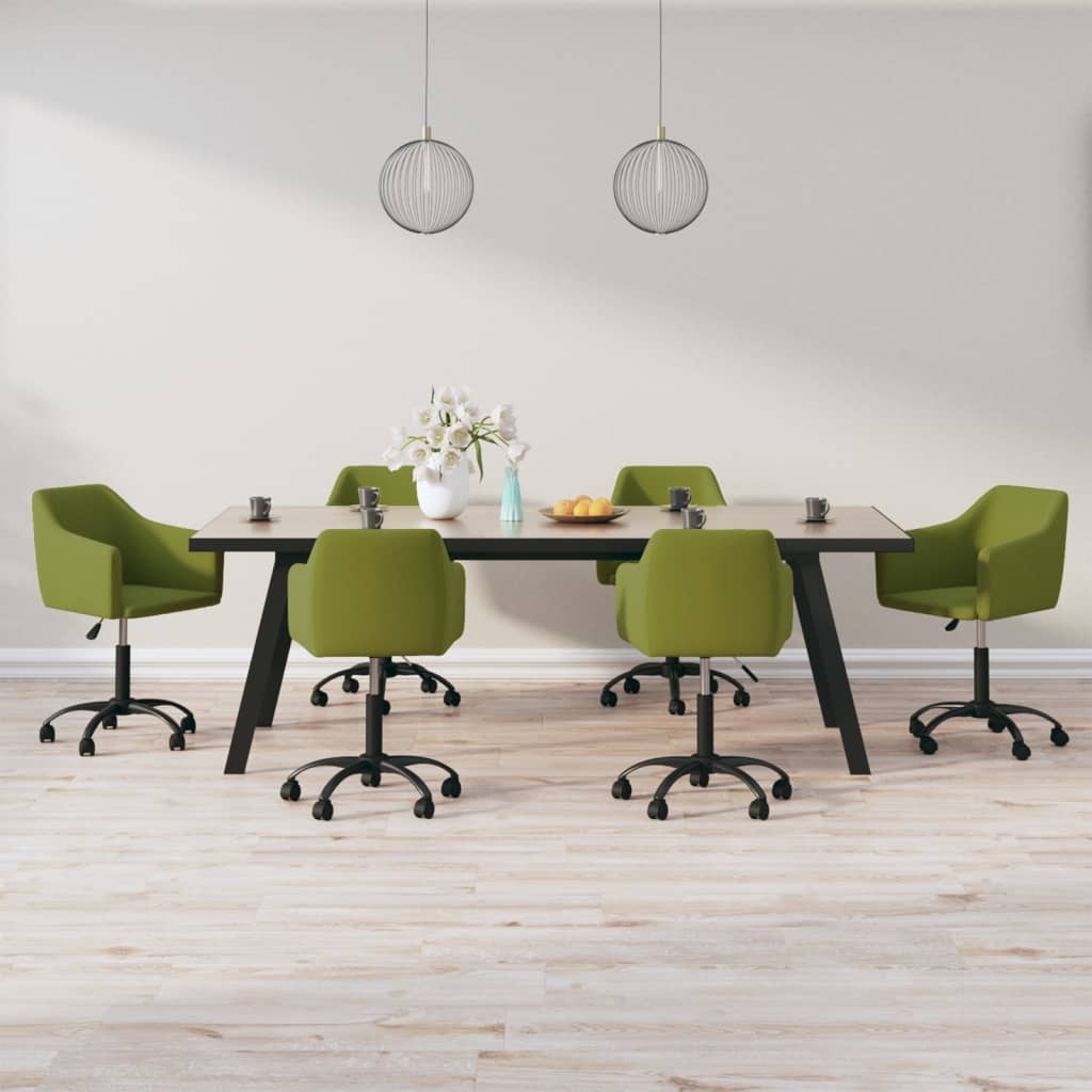 8720286789889_m_en_hd_1 Bild på vidaXL Snurrbara matstolar 6 st ljusgrön sammet