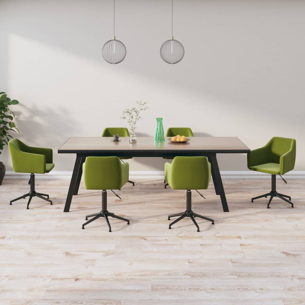 8720286790212_m_en_hd_1 Bild på vidaXL Snurrbara matstolar 6 st ljusgrön sammet