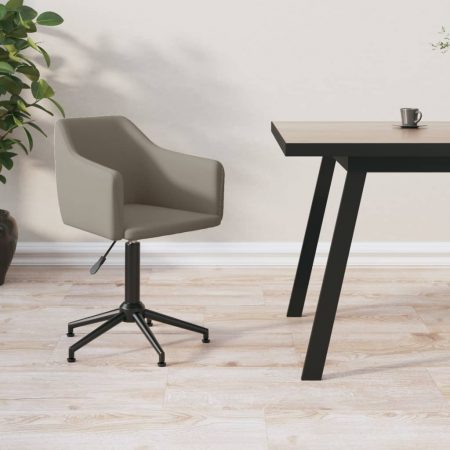 Bild på vidaXL Snurrbar kontorsstol ljusgrå sammet