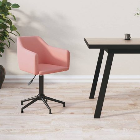 Bild på vidaXL Snurrbar kontorsstol rosa sammet