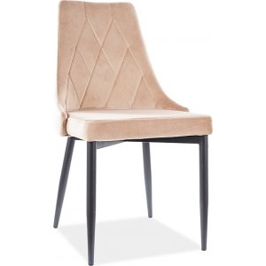 4 st Adyson B matstol - Beige sammet - Klädda & stoppade stolar