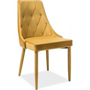 4 st Adyson matstol - Orange sammet - Klädda & stoppade stolar