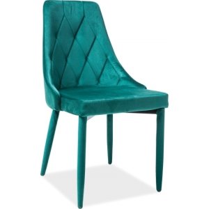 4 st Adyson matstol - Grön sammet - Klädda & stoppade stolar