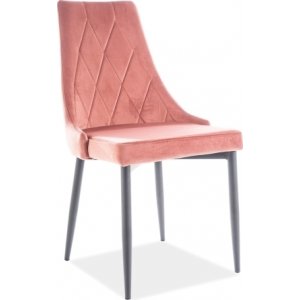 4 st Adyson matstol - Rosa sammet - Klädda & stoppade stolar