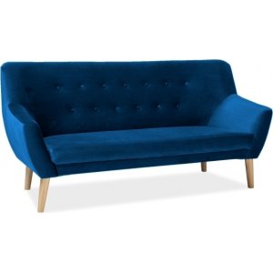 Aliana 3- sits soffa - Blå sammet - 3-sits soffor
