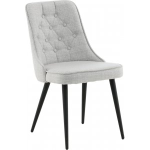 2 st Alice Deluxe matstol - Ljusgrå/svart - Klädda & stoppade stolar