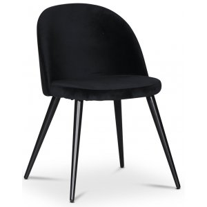 2 st Alice stol - Svart sammet / Svarta ben - Klädda & stoppade stolar
